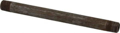 Value Collection - Schedule 40, 1/8" Diam x 4-1/2" Long Steel Black Pipe Nipple - Threaded - USA Tool & Supply