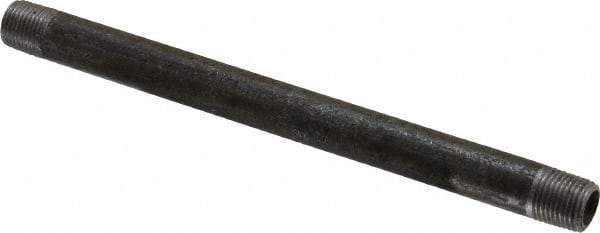 Value Collection - Schedule 40, 1/8" Diam x 5" Long Steel Black Pipe Nipple - Threaded - USA Tool & Supply