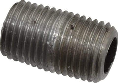 Value Collection - Schedule 40, 1/4" Diam x 7/8" Long Steel Black Pipe Nipple - Threaded - USA Tool & Supply