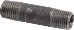 Value Collection - Schedule 40, 1/4" Diam x 2" Long Steel Black Pipe Nipple - Threaded - USA Tool & Supply