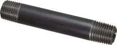 Value Collection - Schedule 40, 1/4" Diam x 3" Long Steel Black Pipe Nipple - Threaded - USA Tool & Supply