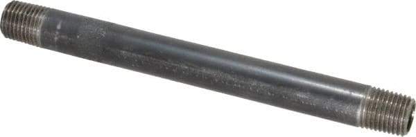 Value Collection - Schedule 40, 1/4" Diam x 5-1/2" Long Steel Black Pipe Nipple - Threaded - USA Tool & Supply