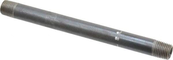 Value Collection - Schedule 40, 1/4" Diam x 6" Long Steel Black Pipe Nipple - Threaded - USA Tool & Supply