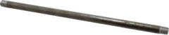 Value Collection - Schedule 40, 1/4" Diam x 12" Long Steel Black Pipe Nipple - Threaded - USA Tool & Supply