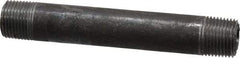 Made in USA - Schedule 40, 3/8" Diam x 4" Long Steel Black Pipe Nipple - Threaded - USA Tool & Supply