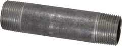 Made in USA - Schedule 40, 3/4" Diam x 4" Long Steel Black Pipe Nipple - Threaded - USA Tool & Supply