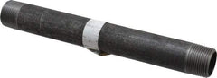 Made in USA - Schedule 40, 1" Diam x 10" Long Steel Black Pipe Nipple - Threaded - USA Tool & Supply