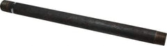 Made in USA - Schedule 40, 1" Diam x 18" Long Steel Black Pipe Nipple - Threaded - USA Tool & Supply