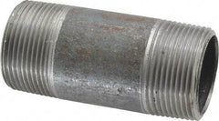 Made in USA - Schedule 40, 1-1/4" Diam x 3-1/2" Long Steel Black Pipe Nipple - Threaded - USA Tool & Supply