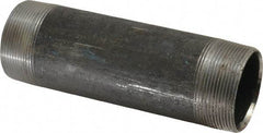 Made in USA - Schedule 40, 2" Diam x 7" Long Steel Black Pipe Nipple - Threaded - USA Tool & Supply