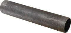 Made in USA - Schedule 40, 2" Diam x 12" Long Steel Black Pipe Nipple - Threaded - USA Tool & Supply