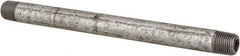 Made in USA - Schedule 40, 1/2 x 24" Galvanized Pipe Nipple - Threaded Steel - USA Tool & Supply