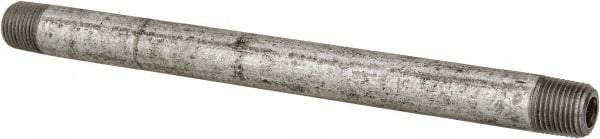 Made in USA - Schedule 40, 1 x 36" Galvanized Pipe Nipple - Threaded Steel - USA Tool & Supply