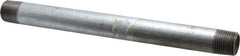 Made in USA - Schedule 40, 1/2 x 9" Galvanized Pipe Nipple - Threaded Steel - USA Tool & Supply