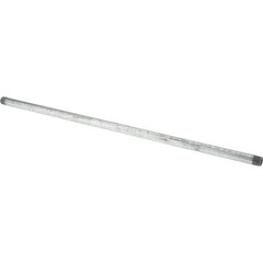 Made in USA - Schedule 40, 3/4 x 36" Galvanized Pipe Nipple - Threaded Steel - USA Tool & Supply