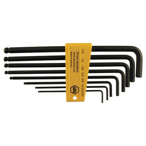 5/64-5/16 BALL END HEX L-KEY 8 PC ST - USA Tool & Supply