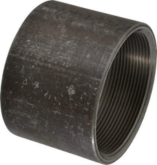 Made in USA - Size 4", Class 150, Steel Black Pipe Coupling - 150 psi, Threaded End Connection - USA Tool & Supply