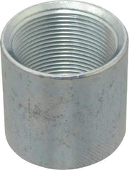 Made in USA - Class 150, 1-1/2" Galvanized Pipe Coupling - Threaded, Malleable Iron - USA Tool & Supply
