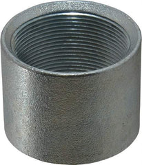 Made in USA - Class 150, 2" Galvanized Pipe Coupling - Threaded, Malleable Iron - USA Tool & Supply