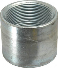 Made in USA - Class 150, 3" Galvanized Pipe Coupling - Threaded, Malleable Iron - USA Tool & Supply