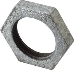 Made in USA - Class 150, 1" Galvanized Pipe Hex Locknut - Threaded, Malleable Iron - USA Tool & Supply