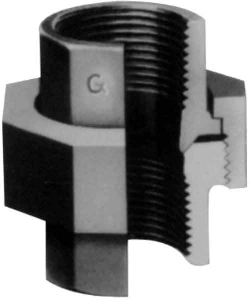 Made in USA - Class 150, 4" Galvanized Pipe Union - Threaded, Malleable Iron - USA Tool & Supply