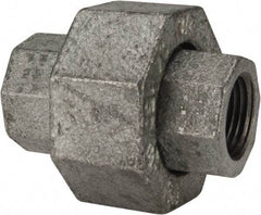 Made in USA - Class 150, 3/8" Galvanized Pipe Union - Threaded, Malleable Iron - USA Tool & Supply