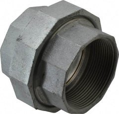 Made in USA - Class 150, 3" Galvanized Pipe Union - Threaded, Malleable Iron - USA Tool & Supply