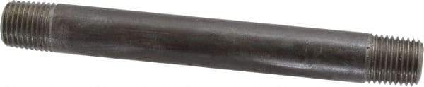 Made in USA - Schedule 80, 1/4" Diam x 4-1/2" Long Steel Black Pipe Nipple - Threaded - USA Tool & Supply