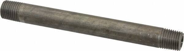 Made in USA - Schedule 80, 1/4" Diam x 5" Long Steel Black Pipe Nipple - Threaded - USA Tool & Supply