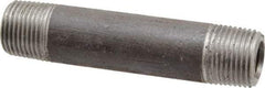 Made in USA - Schedule 80, 3/8" Diam x 3" Long Steel Black Pipe Nipple - Threaded - USA Tool & Supply