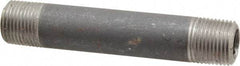 Made in USA - Schedule 80, 3/8" Diam x 3-1/2" Long Steel Black Pipe Nipple - Threaded - USA Tool & Supply