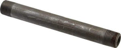 Made in USA - Schedule 80, 3/8" Diam x 5-1/2" Long Steel Black Pipe Nipple - Threaded - USA Tool & Supply