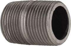 Made in USA - Schedule 80, 3/4" Diam x 1-3/8" Long Steel Black Pipe Nipple - Threaded - USA Tool & Supply