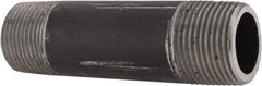 Made in USA - Schedule 80, 3/4" Diam x 3-1/2" Long Steel Black Pipe Nipple - Threaded - USA Tool & Supply