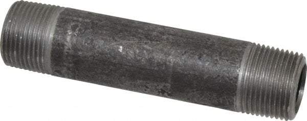 Made in USA - Schedule 80, 3/4" Diam x 4-1/2" Long Steel Black Pipe Nipple - Threaded - USA Tool & Supply