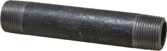 Made in USA - Schedule 80, 3/4" Diam x 5" Long Steel Black Pipe Nipple - Threaded - USA Tool & Supply