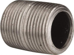 Made in USA - Schedule 80, 1" Diam x 1-1/2" Long Steel Black Pipe Nipple - Threaded - USA Tool & Supply