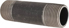 Made in USA - Schedule 80, 1" Diam x 4" Long Steel Black Pipe Nipple - Threaded - USA Tool & Supply