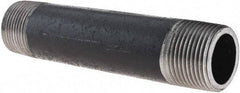 Made in USA - Schedule 80, 1" Diam x 5-1/2" Long Steel Black Pipe Nipple - Threaded - USA Tool & Supply