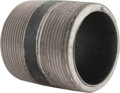 Made in USA - Schedule 80, 2" Diam x 2-1/2" Long Steel Black Pipe Nipple - Threaded - USA Tool & Supply