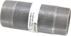 Made in USA - Schedule 80, 2" Diam x 5-1/2" Long Steel Black Pipe Nipple - Threaded - USA Tool & Supply