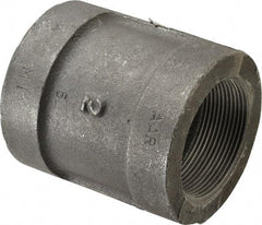 Made in USA - Size 2", Class 300, Malleable Iron Black Pipe Coupling - 300 psi, Threaded End Connection - USA Tool & Supply