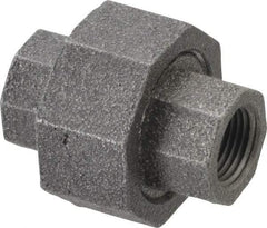 Made in USA - Size 3/8", Class 300, Malleable Iron Black Pipe Union - 300 psi, Threaded End Connection - USA Tool & Supply