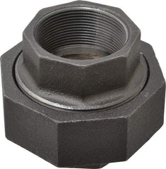 Made in USA - Size 2", Class 300, Malleable Iron Black Pipe Union - 300 psi, Threaded End Connection - USA Tool & Supply