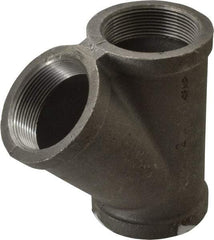 Made in USA - Size 2", Class 150, Malleable Iron Black Pipe 45° Lateral Y-Branch - 150 psi, Threaded End Connection - USA Tool & Supply