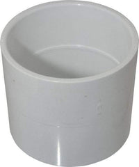 Value Collection - 4" PVC Plastic Pipe Coupling - Schedule 40, Slip x Slip End Connections - USA Tool & Supply