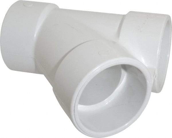 Value Collection - 3" PVC Plastic Pipe Wye - Schedule 40, Slip End Connections - USA Tool & Supply