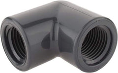 Value Collection - 1/2" PVC Plastic Pipe 90° Elbow - Schedule 80, FIPT x FIPT End Connections - USA Tool & Supply