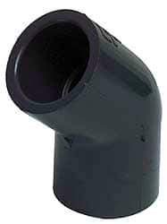 Value Collection - 2-1/2" CPVC Plastic Pipe 45° Elbow - Schedule 80, FIPT x FIPT End Connections - USA Tool & Supply